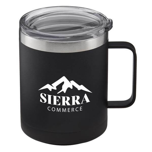 powder coated travel mug with logo
