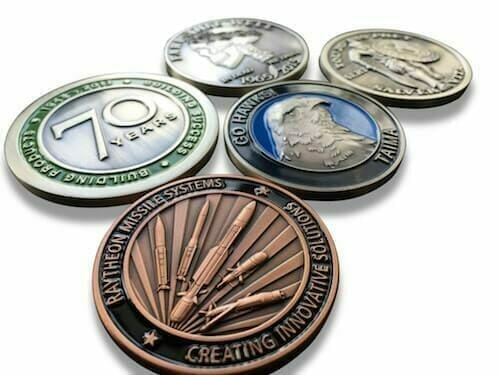 group of coins with various plating styles