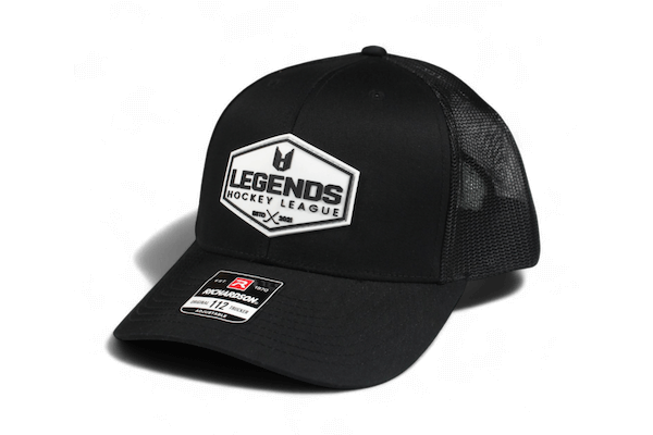 black Richardson 112 trucker hat with PVC Patch