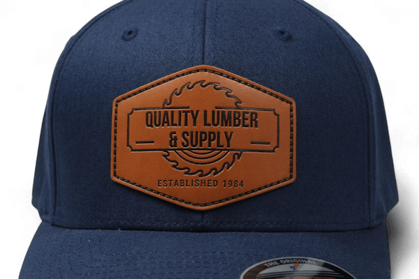 leather patch hat