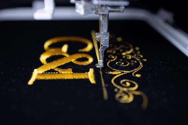 black Richardson embroidery