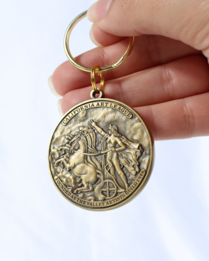 3D sculpted metal keychain
