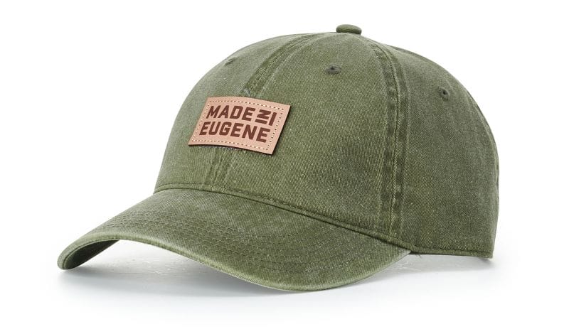dad hat with leather patch