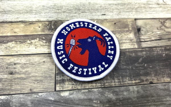 woven patch for homestead valley music festival