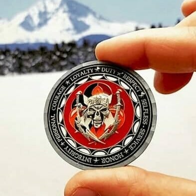 challenge coin with cut outs
