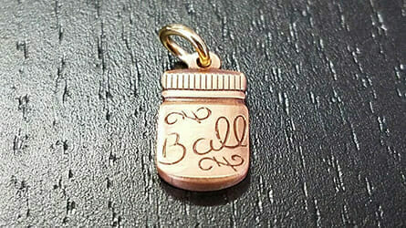 copper jar pendant