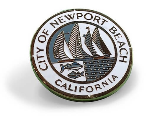 hard enamel newport beach city pin