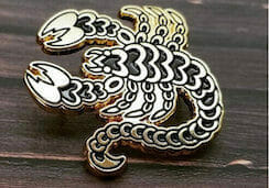 custom scorpion pin design