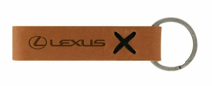 customized leather strap keychain with lexus logo