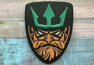 custom embroidered patches: Aquaman design