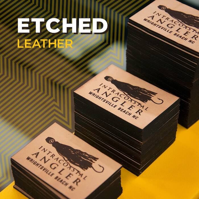 Laser leather patch Etching