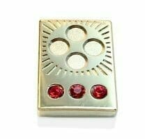 three ruby gemsone service pin