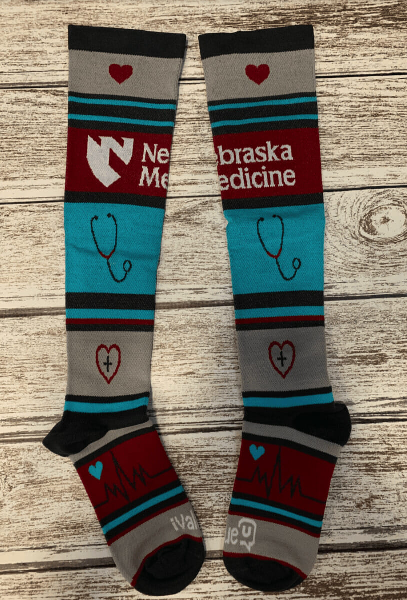 Knitted Compression Socks with logo