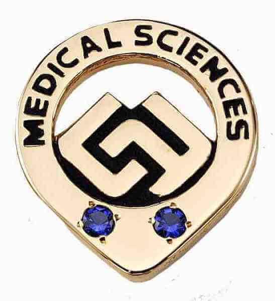 Cusom Gemstone medical service lapel pin