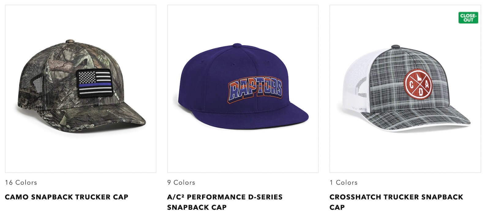 pacific headwear caps with snapback closure