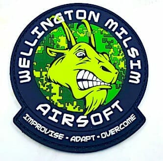 pvc airsoft patch with goat logo