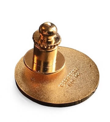 gold deluxe round clutch attachment for custom pin