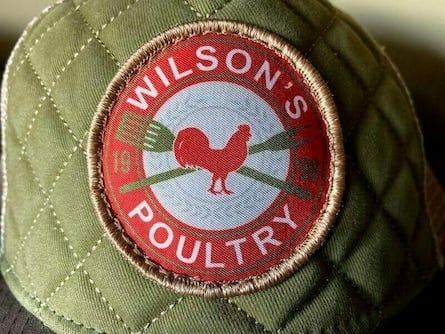 woven patch on a hat